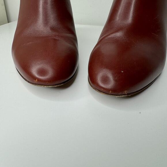 Aquatalia Brown Leather Heeled Ankle Boots 8 - Picture 6 of 7